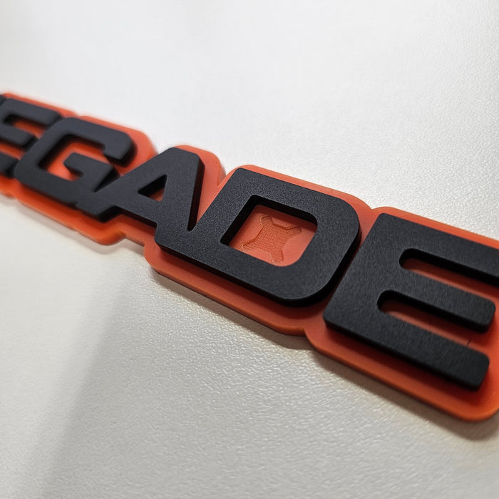 Jeep RENEGADE Door Emblems - PAIR L/R Sides - Two Color Stacked