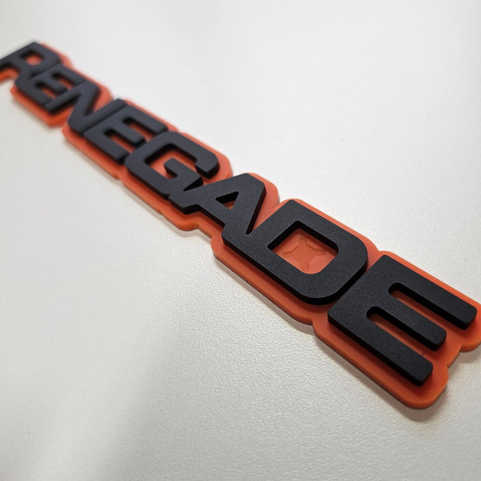 Jeep RENEGADE Door Emblems - PAIR L/R Sides - Two Color Stacked