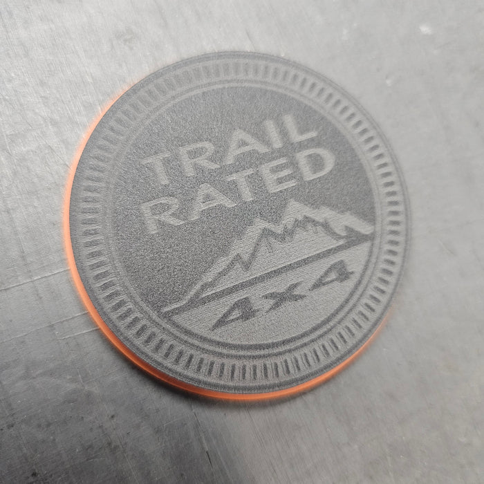 Jeep Engraved "TRAIL RATED" Emblem