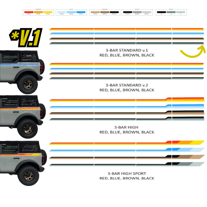 Bronco 3-Bar Stripes 2021+