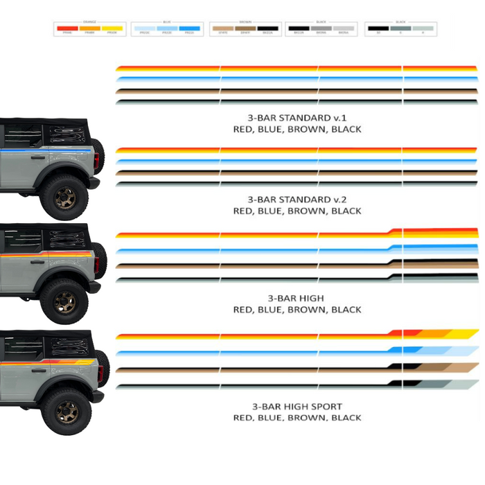 Bronco 3-Bar Stripes 2021+