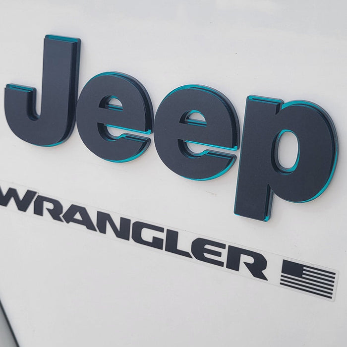 Jeep Wrangler/Gladiator Fender Emblems - PAIR L/R Sides - Two Color Stacked