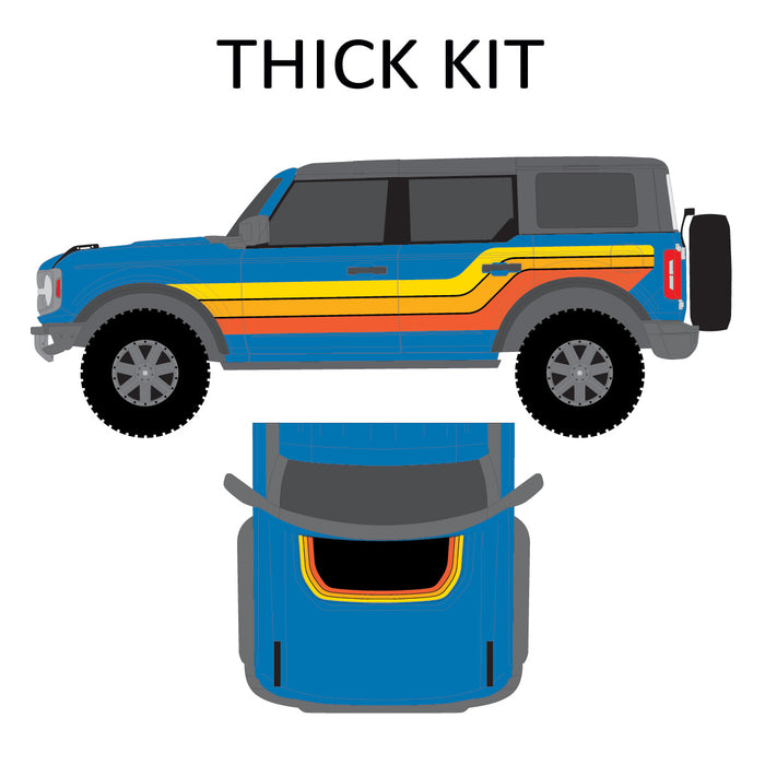Bronco 4-Door 3-Bar Kicker Kit