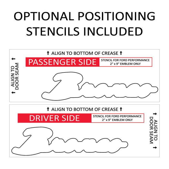 Ford Performance Bronco Script Emblems (Vintage Design)