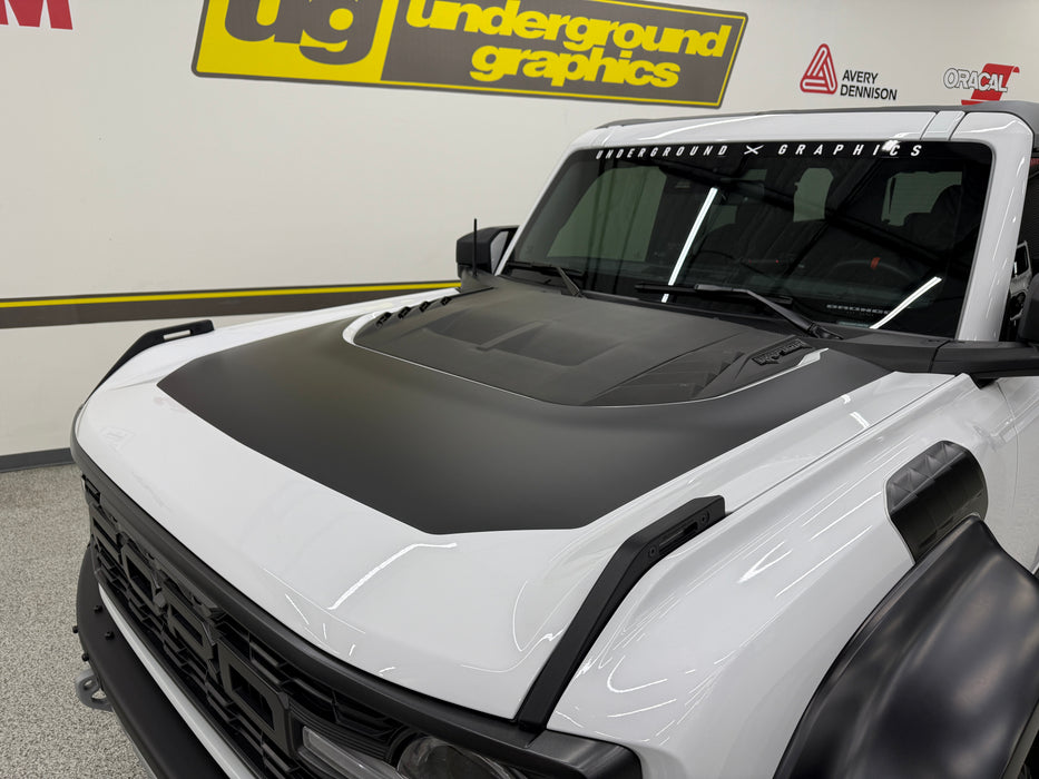 Custom Graphics Raptor Bronco Bronco Raptor Hood Graphics — Underground Graphics