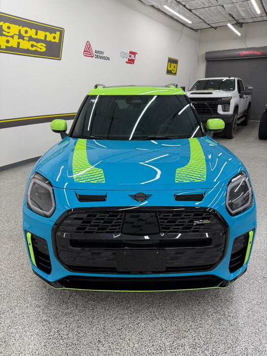 Mini Countryman JCW Style hood Stripes