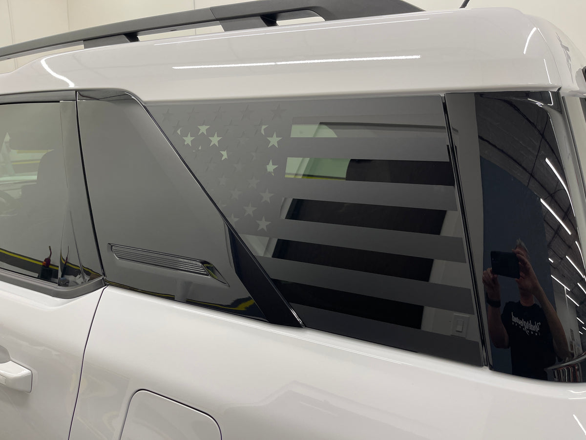 Bronco Sport Rear Quarter Window Flags and Graphics — Underground Graphics