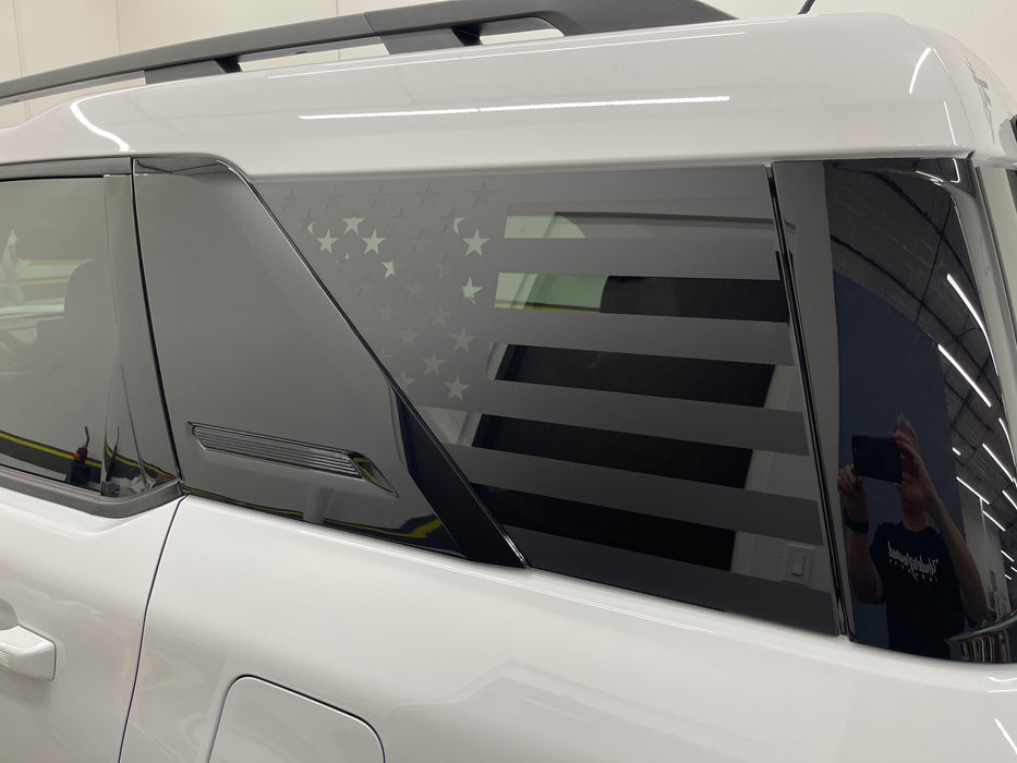 Bronco Sport "3-piece" Rear Quarter Window Flag Graphics