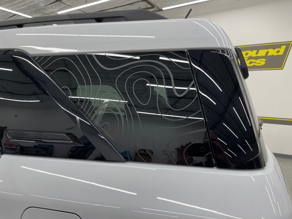 Bronco Sport "3-piece" Rear Quarter Window Flag Graphics