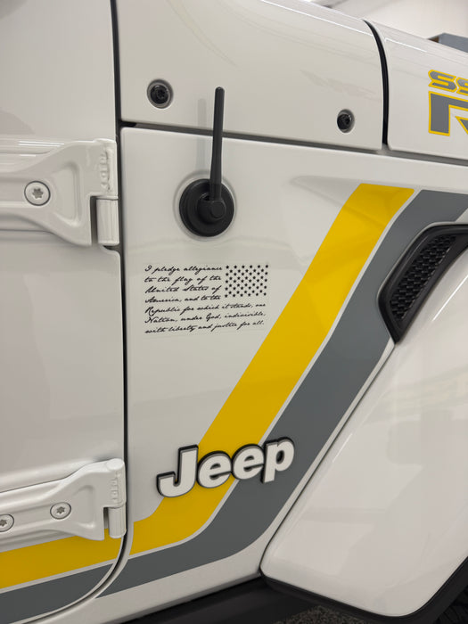 US FLAG “Pledge” decals (small 3” x 5.5”)