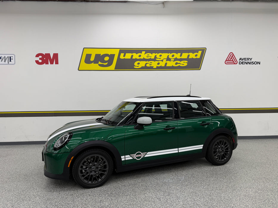 Mini Cooper 25up Double Bar Rocker Stripe (Die-Cut) Single Color