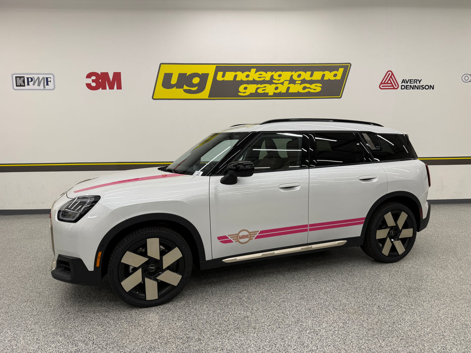 Mini COUNTRYMAN 25up Double Bar Rocker Stripe (Die-Cut) Single Color