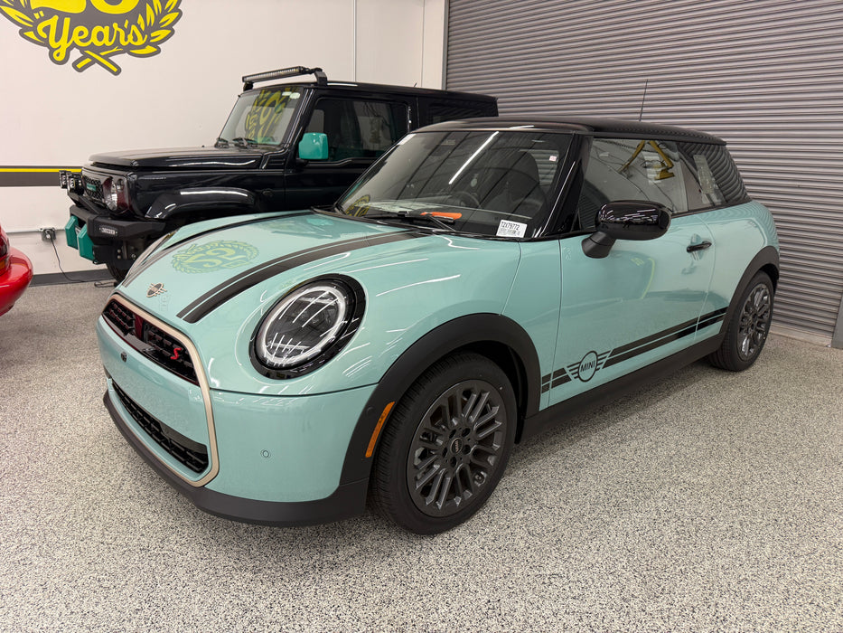 Mini Cooper 25up Double Bar Rocker Stripe (Die-Cut) Single Color