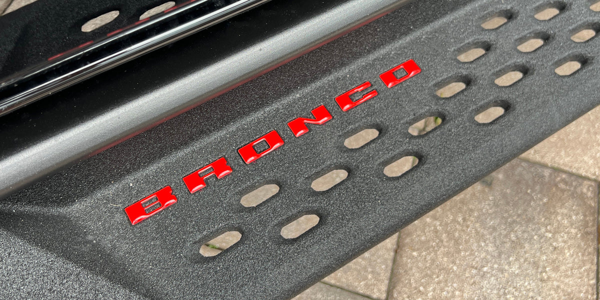 TUFSKINZ Bronco Running Board Letter Inserts & Overlays (2021-2026