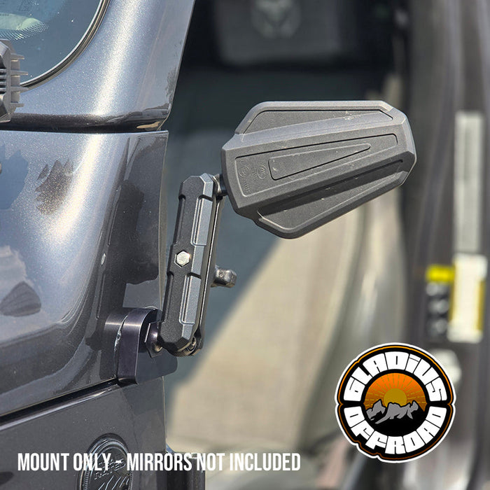 "Doors Off" Mirror Brackets for Gladiator Wrangler JL / JT