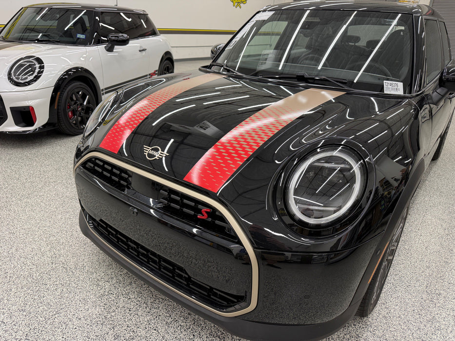 Mini Cooper HT 25up OEM Replica Hood Stripes (Digital Print)