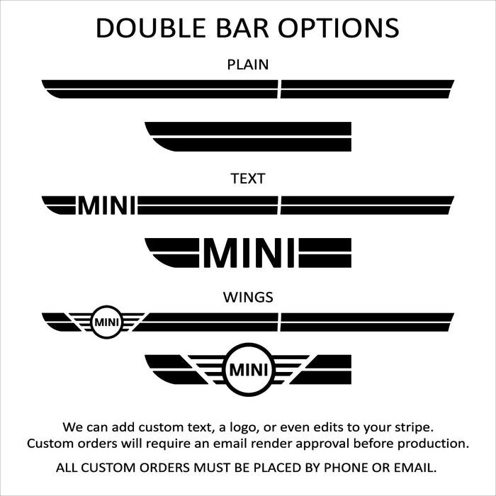 Mini COUNTRYMAN 25up Double Bar Rocker Stripe (Die-Cut) Single Color