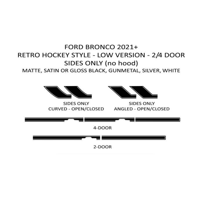 Bronco Retro Hockey LOW Kit TWO COLOR (FULL KIT)