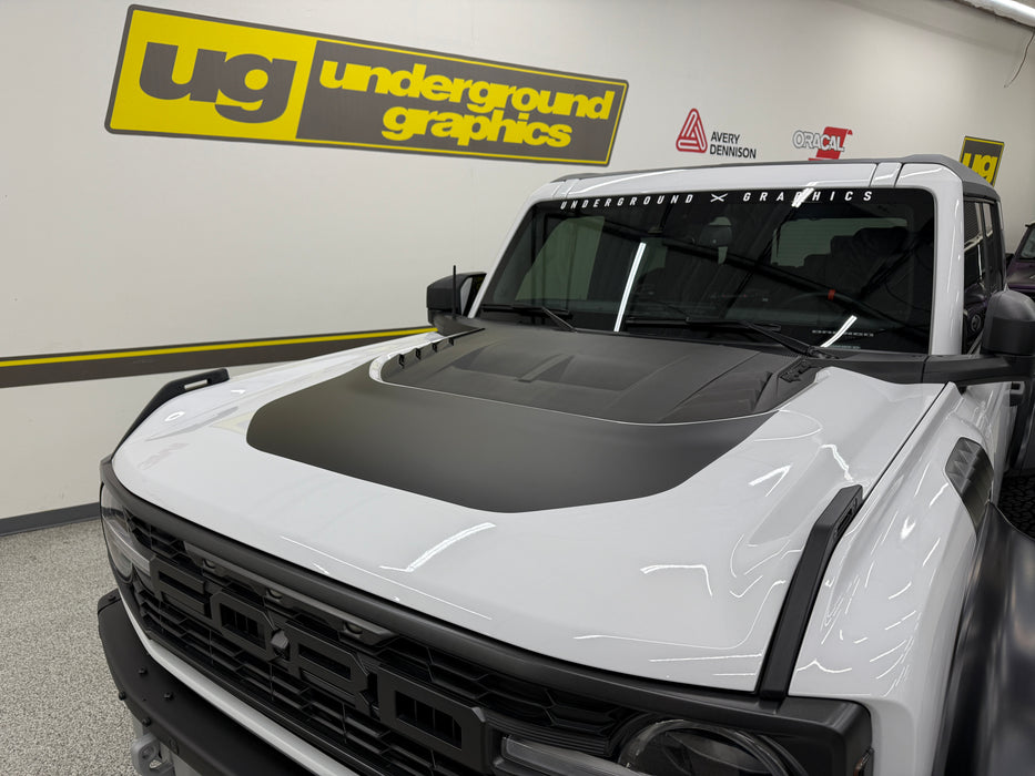 Custom Graphics Raptor Bronco Bronco Raptor Hood Graphics — Underground Graphics
