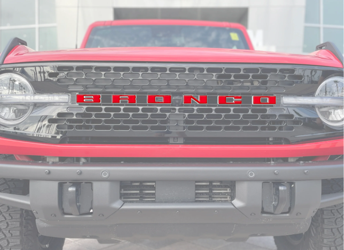 TUFSKINZ Bronco Front Grille Letter Overlays (2021-2025