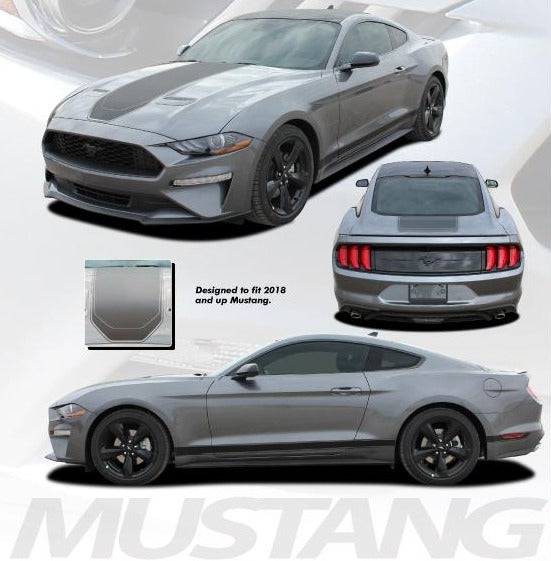 Mustang MACH 1 Style Racing Stripe Wide Center Decals SUPERSONIC 18-21 (Digital Print)