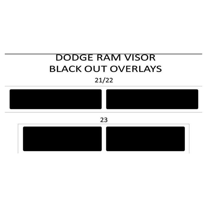 Ram Visor Black Out Overlays