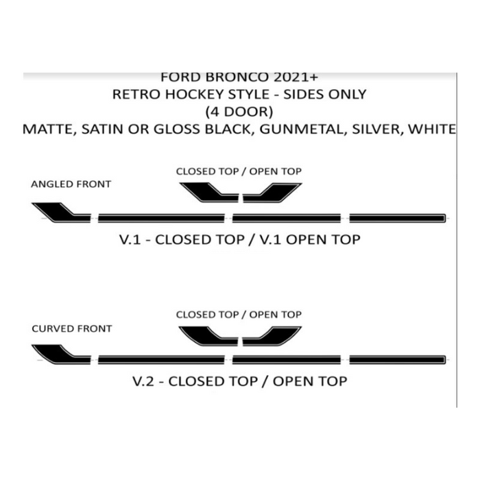 Bronco Retro Hockey Stripes TWO COLOR (FULL KIT)