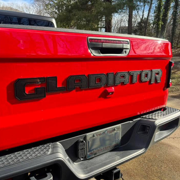 Jeep "GLADIATOR" Tailgate Emblem -  Two Color Negative