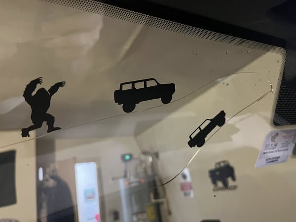 Windshield Crack Chip Novelty decals