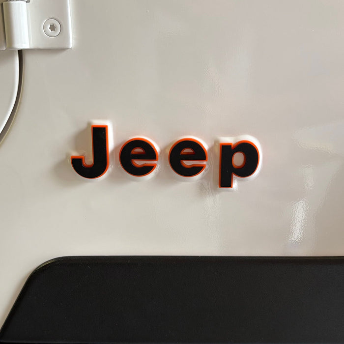 Jeep YJ Fender Emblems - PAIR L/R Sides - Two Color Stacked