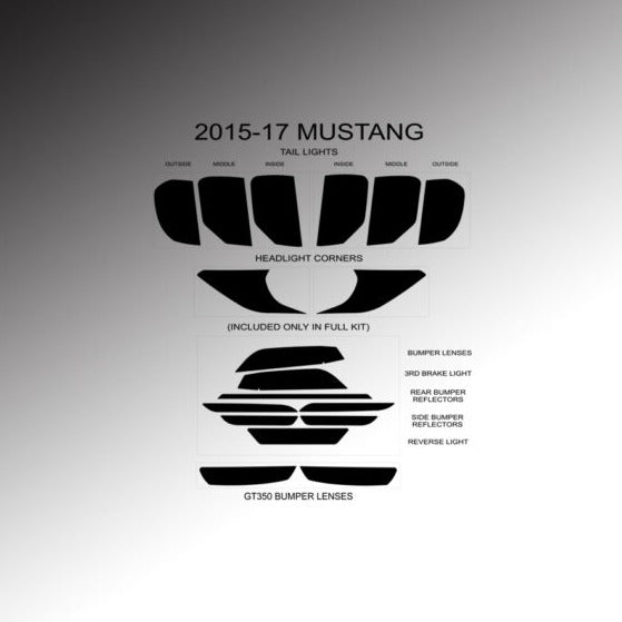 Mustang 2015-2017 Dark Smoke Tint Package