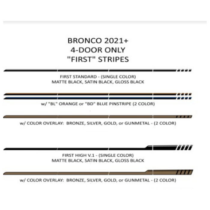 Bronco "First High" Version 1 Stripes