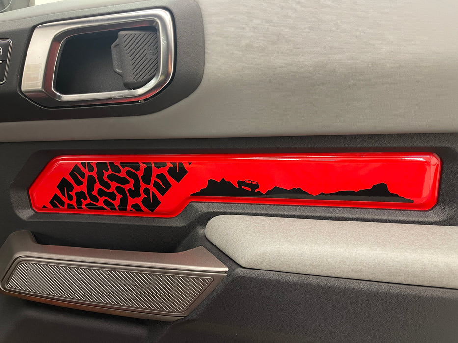 Bronco 2-Door Panel Inlays (BLACK ON CLEAR VINYL)