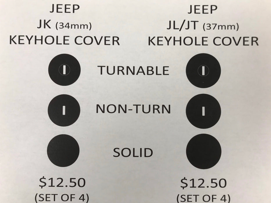 Jeep Keyhole Covers
