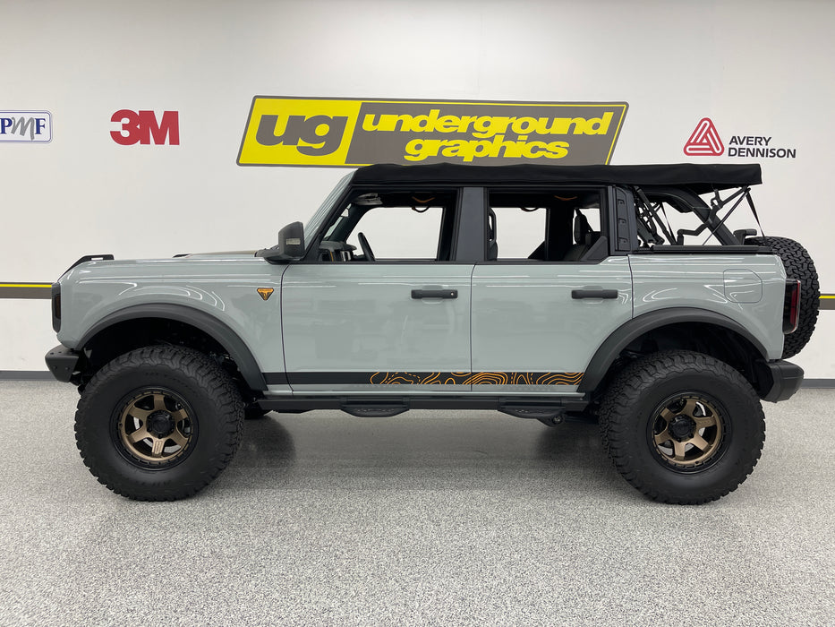 Topography Bronco Rocker Kit — Underground Graphics