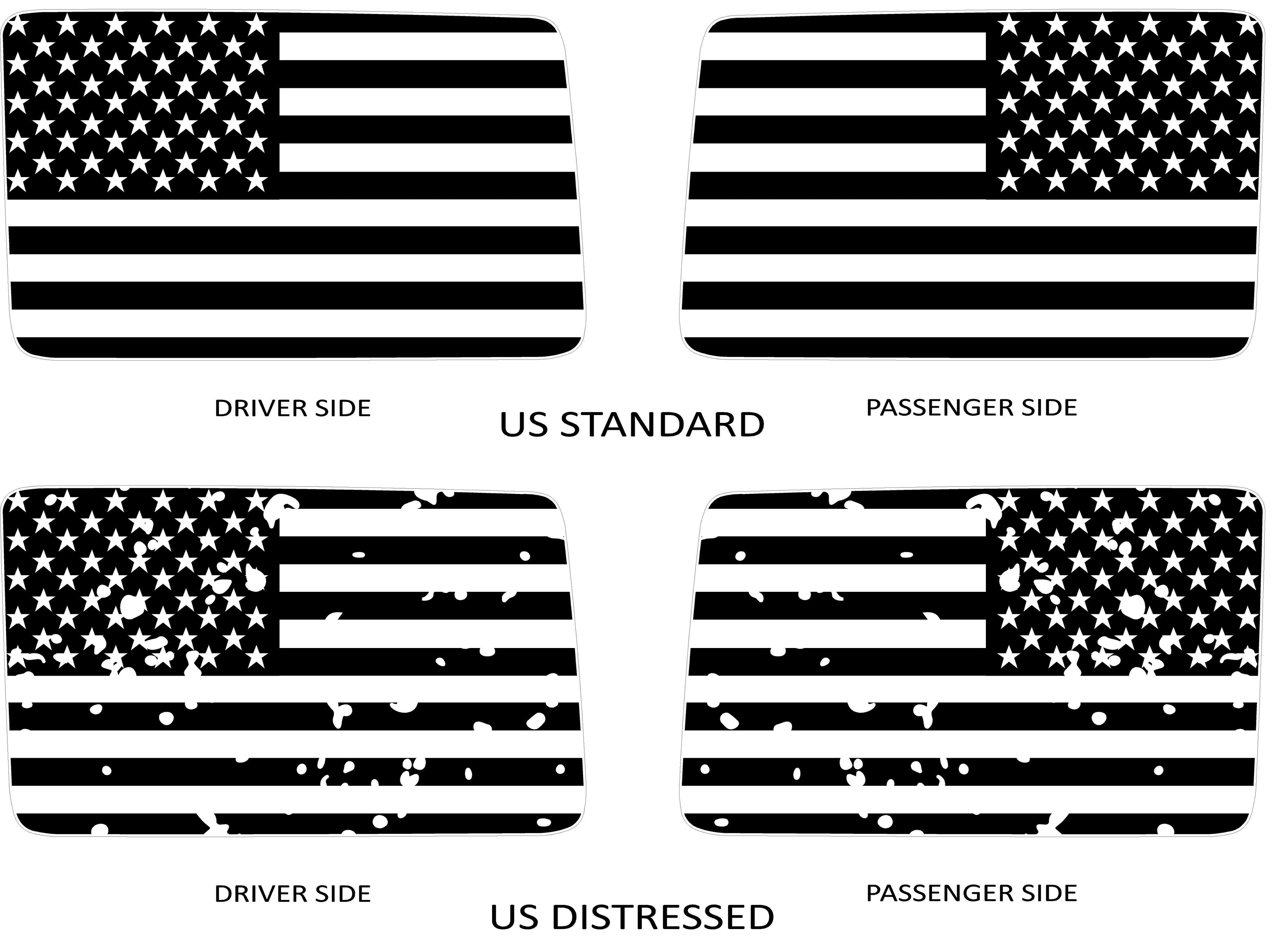 JK / JL Wrangler (4 Dr) Unlimited (Side) Window Flags — Underground ...