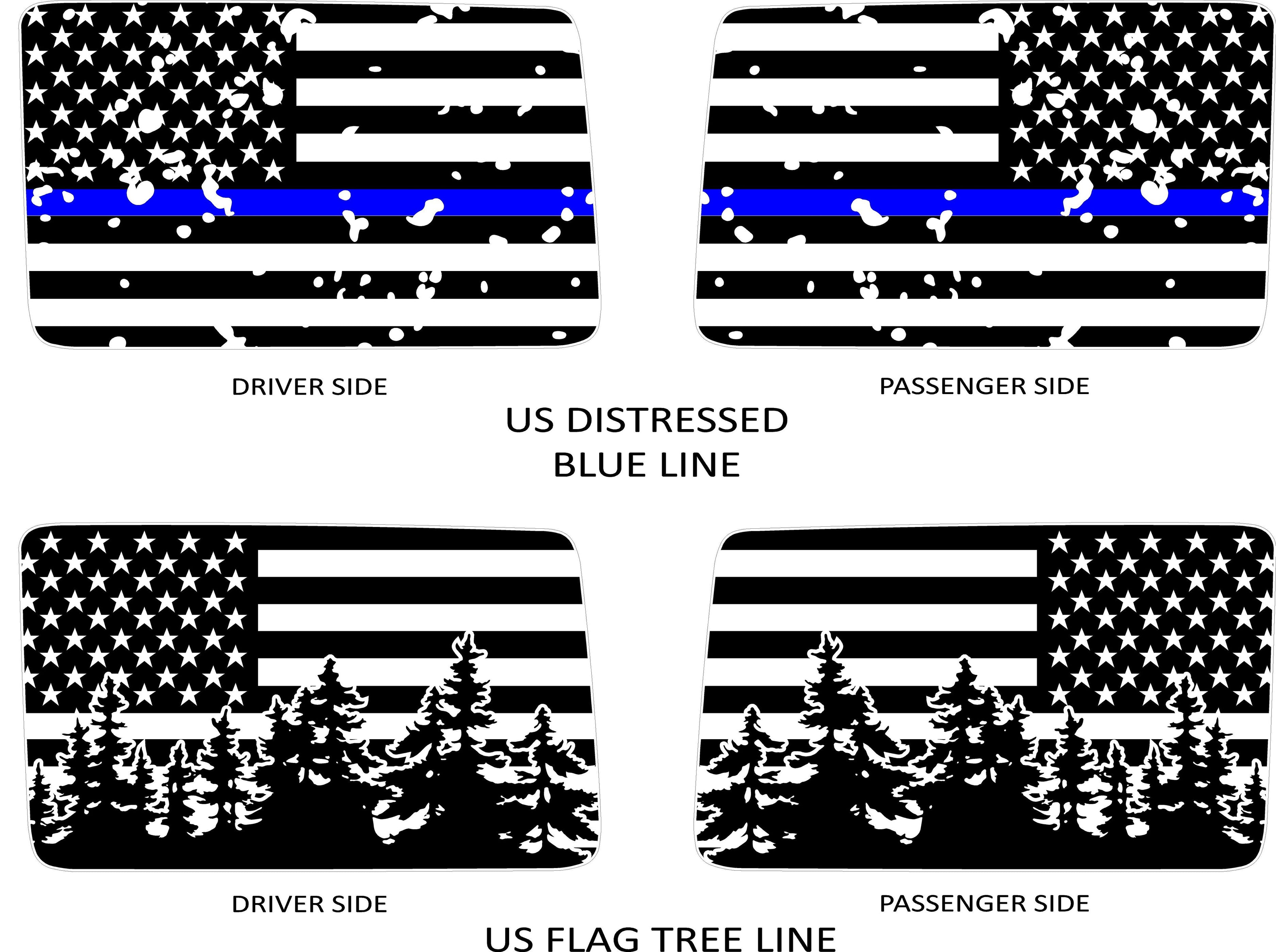 JK / JL Wrangler (4 Dr) Unlimited (Side) Window Flags — Underground ...