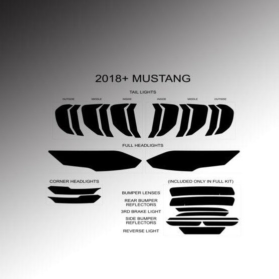 Mustang 2018+ Dark Smoke Tint Package