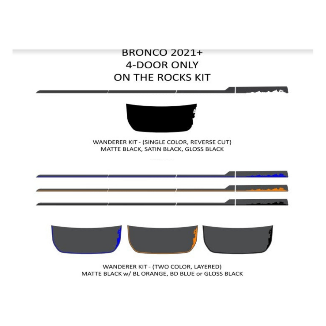 Bronco 2021+ On the Rocks Kit — Underground Graphics
