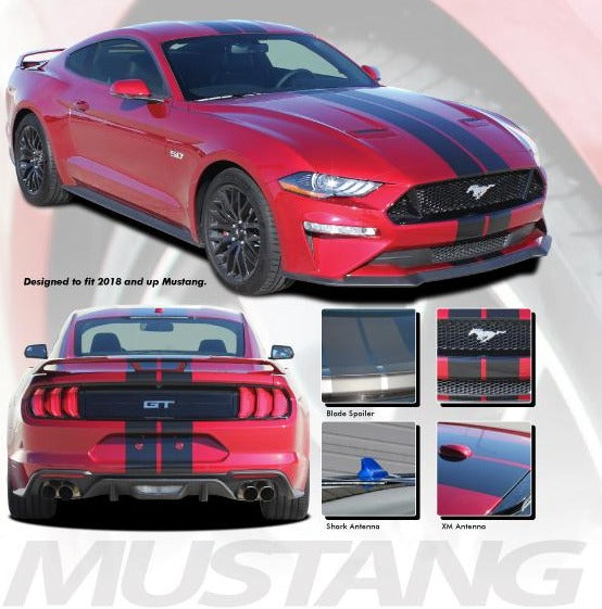 Mustang Racing Stripes 7" Wide 3M (STAGE RALLY) 18-21